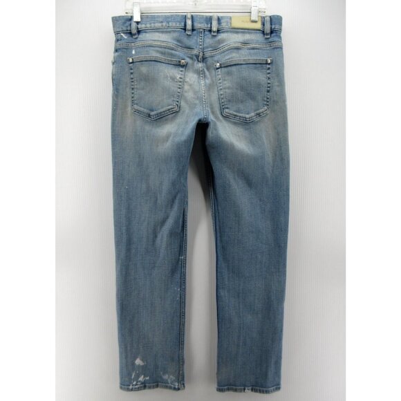 Hugo Boss Jeans Straight Button Fly Denim Paint Splatter Grunge 34X31 * - Picture 7 of 12